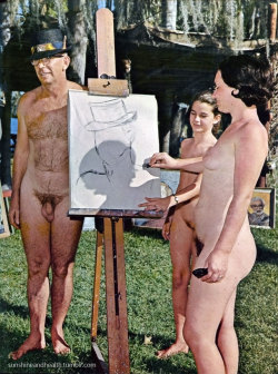 sunshineandhealth:  Artist Day at the nudist