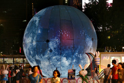 cctvnews:  Huge man-made moon welcomes the mid-autumn festival in GuangzhouToday is Chinese mid-autumn festival. The festival is on the night of the full moon, held on the fifteenth day of the eighth month in the Chinese lunar calendar. In Guangzhou,