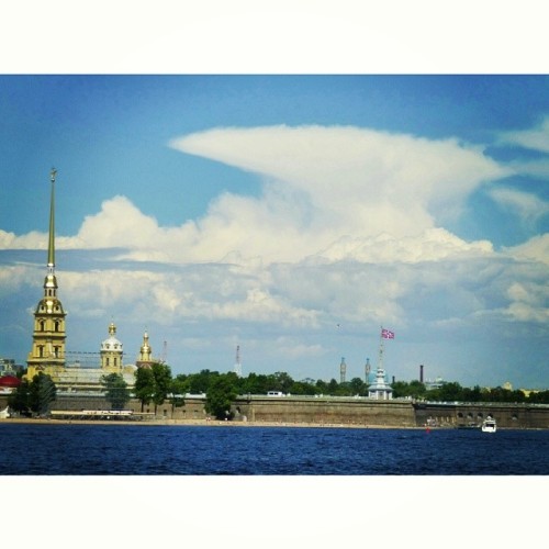 View on Peter and Paul #cathedral & #fortress, Neva #river, Zayachy #island & … #clouds   #cloudporn #sky #skyporn #architecture #history   June 14, 2012  #summer #heat #hot #travel #SaintPetersburg #StPetersburg #Petersburg #Russia #СанктП