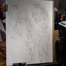Figure drawing is super fun times.  #figuredrawing  #lifedrawing  #art #drawing #artistsontumblr #artistsoninstagram  (at The Hearing Room)