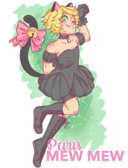 freaky-fan-art:  Has this been done yet?? Adrien dressed as Ichigo from Tokyo Mew MewI am not sorry