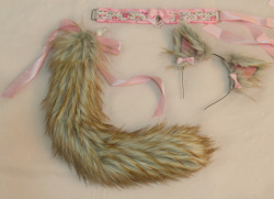 Kittensplaypenshop:frosted Orange Cat Tail And Matching Ears For Aryn. The Ears We