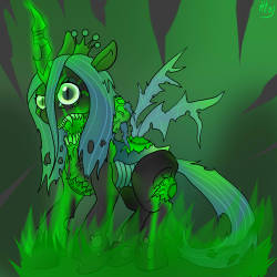 &ldquo;My request, if you chose to draw it, is a really grotesquely looking Queen Chrysalis.&quot;  Thanks for the idea omnifob!