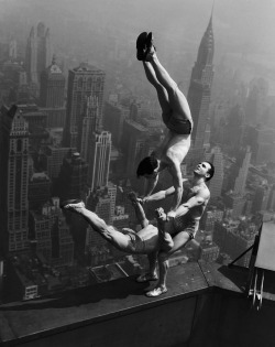 Acrobats Performing on the Empire State Building, 1934.