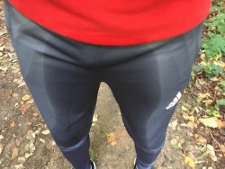 wetdude792: Wet gray pants in the forest (pictures)