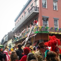 #mardigras madness in the #frenchquarter #MardiGras2015 #neworleans