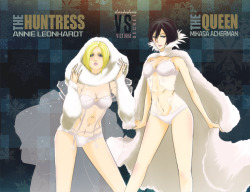 elvendashears:  The Huntress and The Queen outfit inspired by the This Victoria’s Secret Fashion Show  *cough* i provided a GIF for my shipping needs.. happy Holidays! example: &ldquo;Hey!whose your attack on titan OTP?&rdquo; &ldquo;well let’s ask