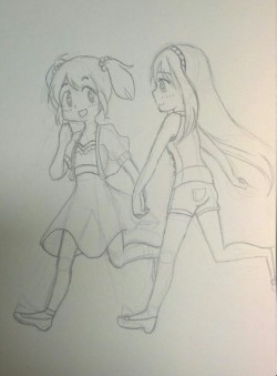 homura-chu:  i drew some madohomu and i want to draw more 