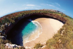 a-night-in-wonderland:  There’s a hidden beach located off the coast of Puerto Vallarta, Mexico.  One of my best friends is buying my van and we&rsquo;re going to do some van dwelling in Mexico next year! 