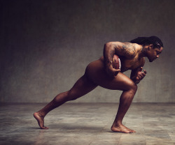beholdthebeautiful:Seattle Seahawk running back Marshawn Lynch by Carlos Serrao for ESPN Magazine Body Issue 2014 + making of video http://espn.go.com/video/clip?id=11173962