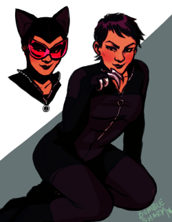 bumbleshark:catwoman doodle before commissions