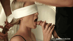 Blindfolded hotwife