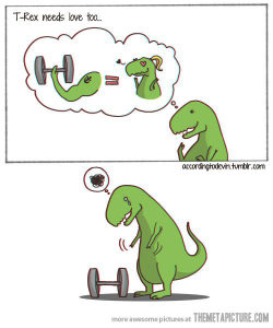 I know, I KNOW!  This is really too cute for my blog&hellip; but come on?  Dinosaur jokes are the HEIGHT of humor&hellip;  ^_^