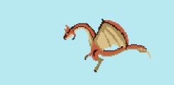 seansyannell:  A Rathalos from Monster Hunter done for Twitter’s #Pixel_dailies.