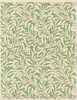 heaveninawildflower:  ‘Willow Bough.’ Block-printed wallpaper designed 1887 by William Morris for        Morris &amp; Company. Printed by Jeffrey &amp; Co. Image and text courtesy The Metropolitan Museum of Art 