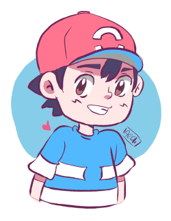 aedistaysoft: a quick Ash aka Satoshi  from Pokemon Sun and Moon Fanart. This is Just a quick drawing i made for my speedpaint/Bosto Tablet Review. So yeah the line is not that nice n preety. haha Why i choose Satoshi? it is because thats the character