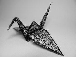 chaoscompanycz:  Ilustrované origami - Jeřáb Pro koupi pište