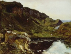 Théodore Rousseau (Paris 1812 - Barbizon 1867); Landscape, c. 1835; oil on canvas, 43.4 x 33.2 cm; Art Institute of Chicago