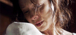 sassenach4life:   She was beautiful.      So small.           Her eyes were closed. They were slanted a bit, like yours.                 She had wisps of the most beautiful copper hair.  