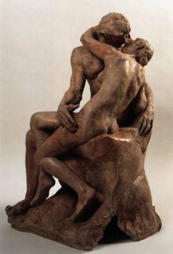 artstoria:The Kiss, Auguste Rodin, 1887 terracotta