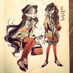 fryingtoilet:  #sketch #fashion #art #girl #traditional ALL MY PENS DRIED UP ;—;