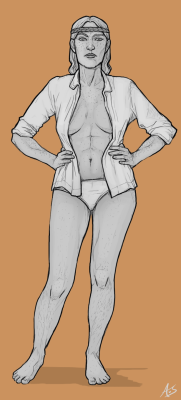 enigmaticagentalice: continuing my hobby of hot-but-fairly-realistic-pinups Aveline is having none of your shit 