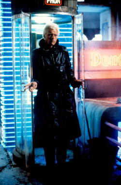 humanoidhistory:  Rutger Hauer in a production still for Blade Runner (1982)