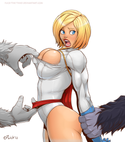 grimphantom:  pinuparena:  By Flick-the-Thief  Lets not forget this :) PG vs Ultrahumanite and Grodd by Flick-the-Thief on DeviantArt  Powergirl: Get your hands off me you dam dirty apes!  lol XD