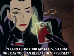 bregna2415:   Trevor Goodchild: “Learn from your mistakes, so that one day you can repeat them precisely.”- Reraizure (Æon Flux)  