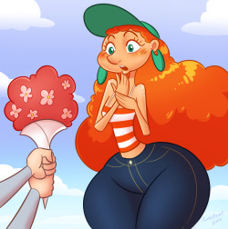 cobatsart:A less naughty Waifu Weekday picture of hip wife. Also, the return of the obligatory flower offering!Thank you, inner workings girl, for being the cutest, most precious, most THICCEST girl in the whole world