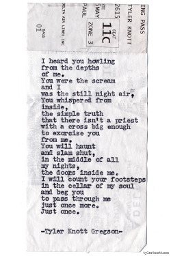 tylerknott:  Typewriter Series #898 by Tyler Knott Gregson *It’s official, my book, Chasers of the Light, is out! You can order it through Amazon, Barnes and Noble, IndieBound or Books-A-Million * 