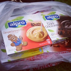 thevegancart:  (Via: http://instagram.com) I went to Tesco as I fancied some sultanas…but I couldn’t resist these when I saw the gingerbread man flavour and the fact it was 3 for 4!! @alpro @theoriginalvegansociety approved! #vegan #veganfoodshare