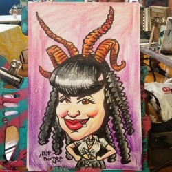 Caricature dome at the Black Market in Cambridge, MA!  Hey if you like art n&rsquo; monsters, take a look at my friend @mariessad  who i did a caricature of.   ============= Commissions are open! 😃 ============= Caricatures are a fun addition to any