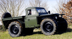 carsthatnevermadeit:  Land RoverÂ Series II Forest Conversion, 1964. A cross between a Land Rover and a tractor because everybody loves BIG wheels