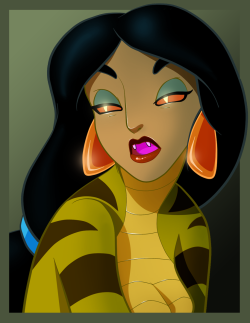 atomictiki:  Commission - Naga Princess Jasmine (from the Aladdin TV series) I wonder if they’ll ever release those on DVD? 