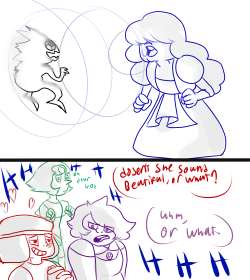 Okay but checkit: Sapphire with supersonic voice Gem powers