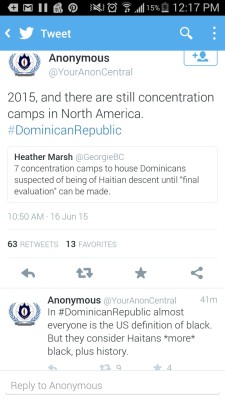 quickweaves:  iwritealllday:  FORGET that spray-tanned twinkie. Let’s talk about the fact that there is ETHNIC CLEANSING going on in the  Dominican Republic right now. In 2015.   ………