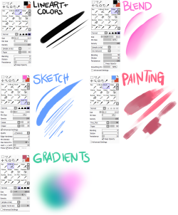 raspbeary:since a lot of people ask me, these are my current brushes! these 5 are pretty much the only thing i use for everything!