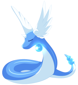 britishstarr:  I saw someone commenting on the tags of my Suicune drawing that their favorite Pokémon was also Dragonair, and I got inspired to draw one!  