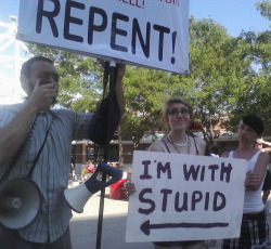 do-not-feed-the-animal:  do-not-feed-the-animal:  Hello. I’m Kayla. On June 9th, I got in an argument with a member of Westboro Baptist Church outside of my states PrideFest regarding my lesbian mothers. This man (seen in the photograph) made the statemen