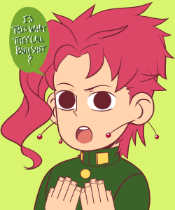 tariah23:  That’s what I want to know »! Kakyoin is the bae so I drew him questioning bullshit itself. 