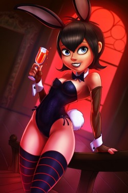 dj-blu3z:  Happy New Mavis As the glowing sun prepares to set on the year 2017, the lovely Mavis is dressed up and ready to ring in the new year in the HOTTEST way possible in this latest commission painting masterpiece from my dear friend 14-bis. :DSo