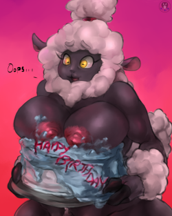 thatothersupahsayainsonic2guy: afrometalmizu: Been real busy at work lately so I couldnt spend time on a real B-day gift for mah boi @thatothersupahsayainsonic2guy. Did this one as I came home today. His Sheepmom OC messed the gift up. Happy Birthday