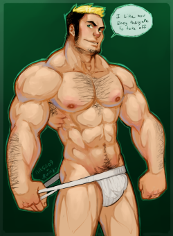 rum-locker:  So, i decided to color nitsa09&rsquo;s super hot sketch of his Derrick, hope you like the result, buddy! He&rsquo;s totally unf to color! Thanks for allowing me to color him!!  