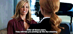 mollyamory-again: goldenats:  stars-bean:  “You must be the famous Pepper Potts.”“Indeed I am.” Iron Man (2008) dir. Jon Favreau   Love this scene   Granted Christine is working hard to get a rise out of Pepper here, but she’s got reason to