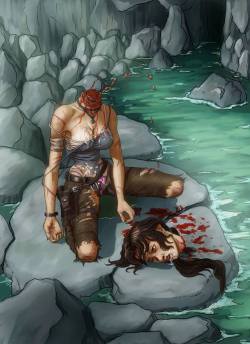 macabreloser:Reddit guro  “Lara Croft’s End” by DeadDino