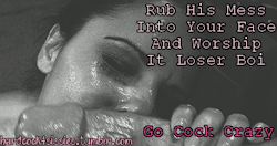 hardcock4sissies:  Be a messy little cock socket and show him that his pleasure is the only thing that matters