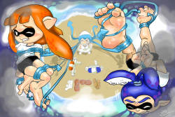 twomario:  ‘Who do you think is the REAL squid?&lsquo; 2nd Splatoon fan art with a guest who wants to show who deserves invading earth!