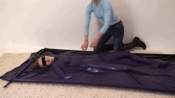 levelupman: Vacuum-sealed &amp; Tickled There’s really no escaping this contraption or her friend’s cruel hands. You’ve made your vacuum-sealed bed, now lie in it will likely not be a well-used idiom in American vernacular any time soon, but you