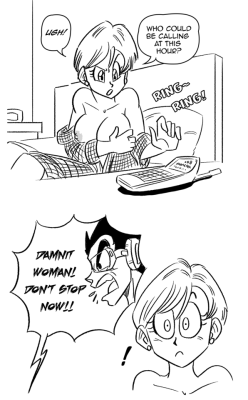 Luckily, she didn’t pick up the phone or else Vegeta’s entertainment would’ve been cut short. :P